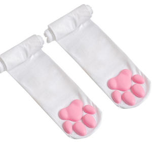 Chaussettes coussin en viande de <span class=keywords><strong>chat</strong></span> 3D pour filles, chaussettes hautes, 3D, griffes de <span class=keywords><strong>chat</strong></span>, chaussettes au dessus des genoux pour femmes, bas longs - Product Image 4