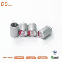 Condensador Electrolítico de Polímero Sólido de 6.3V 560uF 6.3x8mm Polar, Suministro en Inventario, Recuperación Rápida para Circuito de Alimentación de PC Gaming
