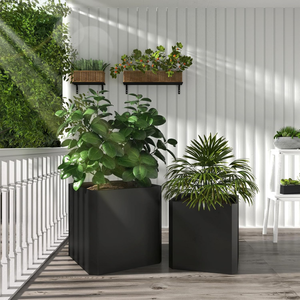 Jardinera <span class=keywords><strong>de</strong></span> Acero Galvanizado Personalizada, Jardinera Rectangular <span class=keywords><strong>de</strong></span> Metal, Jardinera Larga Moderna para Exteriores, para Patio/Pórtico - Product Image 1