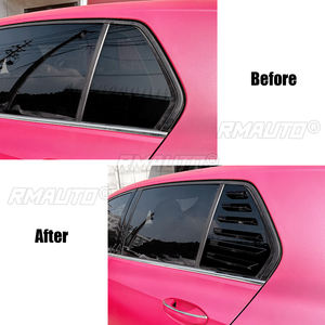 2PCS Car Rear <b>Window</b> Shutter Louver <b>Cover</b> Trim for Volkswagen GOLF MK6 MK7 MK7.5 MK8 GTI GTD R Carbon Fiber Style - Product Image 2