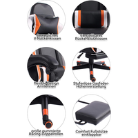 Chaise de bureau et de gaming OEM personnalisable en gros, avec support de base, siège pivotant et accoudoirs articulés pour usage domestique
