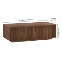 Table basse en noyer minimaliste moderne sur commande - Meuble de salon écologique et durable avec montage facile