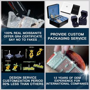 Venta al por mayor 10K oro brazalete entrega rápida redondo brillante corte laboratorio crecido diamante joyería de lujo para hombre mujer - Product Image 5