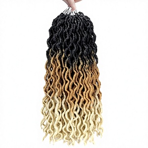 Perruque longue bouclée en fibre synthétique haute température Gypsy, extensions de cheveux au crochet style dreadlocks africaines, tresses à double trame machine - Product Image 1