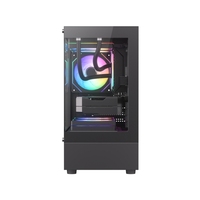 Steel Black Micro ATX Gaming PC Case with USB3.0 Gamer Tower Side Panel Window 240mm Water Cooling Support