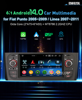 Erisin ES6523L Android 14.0 DSP BT5.0 CarPlay Auto Lecteur DVD GPS pour Fiat Grande Punto Linea Autoradio Multimédia