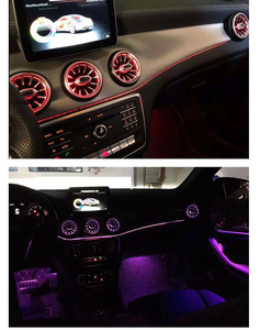 Kit d'éclairage intérieur de <span class=keywords><strong>voiture</strong></span> SJC pour <span class=keywords><strong>Mercedes</strong></span> Benz <span class=keywords><strong>Classe</strong></span> <span class=keywords><strong>A</strong></span> W176 <span class=keywords><strong>Classe</strong></span> B W246 CLA C117 GLA X156 Kit d'éclairage ambiant 64 couleurs/12 couleurs - Product Image 2