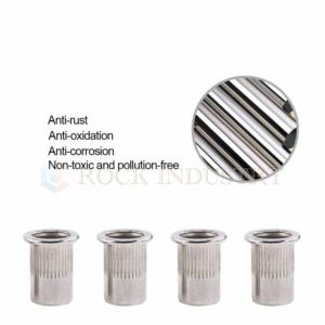 M10 M16 Knurled Flat <strong>Rivet</strong> <strong>Nuts</strong> Semi-<strong>Round</strong> Shank - Product Image 5