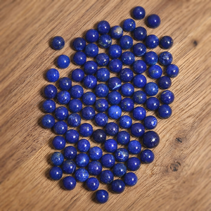 Haute qualité 4x4 MM naturel bleu Lapis Lazuli rond Cabochon pierre précieuse en vrac du fabricant au prix de gros - Product Image 4