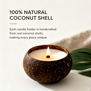 Bougie parfumée en coquille de noix de coco, cire de soja naturelle, huile essentielle infusée, mèche en bois, écologique, aromathérapie pour la maison, Saint-Valentin, bars - Product Image 3