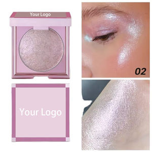 Paleta de <span class=keywords><strong>Iluminador</strong></span> Compacto Brillante de 8 Colores Personalizada al por Mayor, Cosmético Resistente al Agua de Marca Privada, <span class=keywords><strong>Iluminador</strong></span> Brillante para Maquillaje - Product Image 1