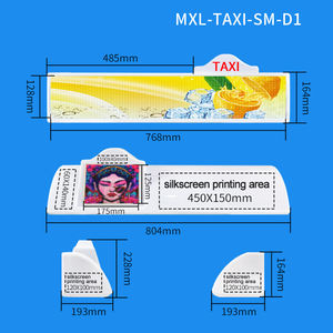 Smart Taxi Led Display Full Color P4 Led Overhead Light Taxi Advertising Overhead Light <b>Car</b> Led Screen Hd Display Costom Factory - Product Image 4
