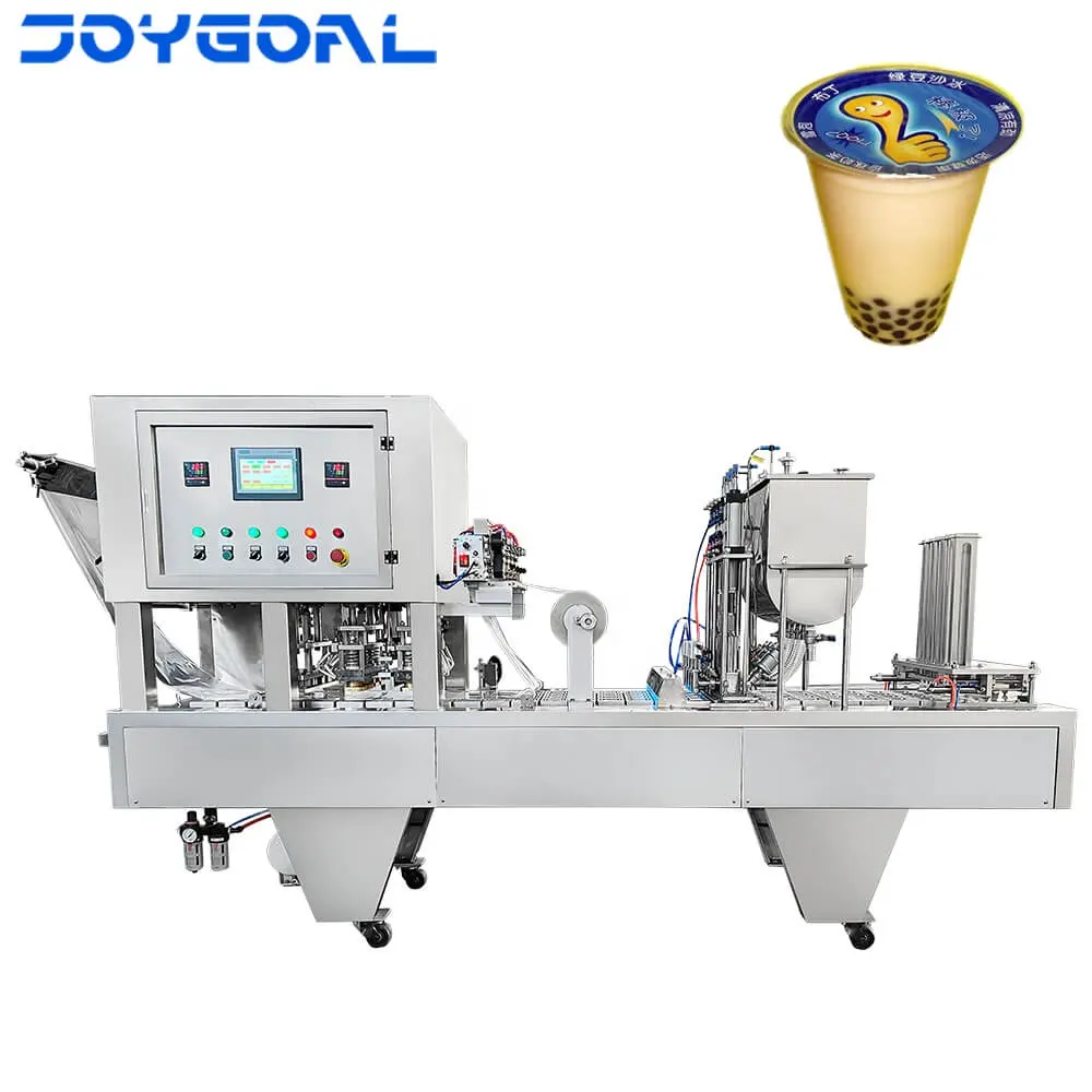 Automatic plastic cup big size sealing machine mineral water cup filling and sealing machine