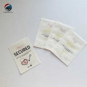 Customized White Kraft <strong>Paper</strong> 3 Sides Seal Powder Packaging Flat Pouch Biodegradable Heat Sealable <strong>Bag</strong> Cosmetic Sachet - Product Image 2