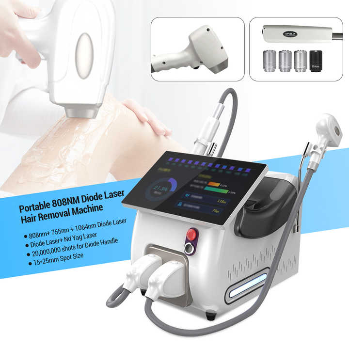 2024 Portable Painless 2 in 1 Yag Pico Second Laser Machine 808nm Diode Laser Tattoo Removal & Hair Removal Lazer Machine