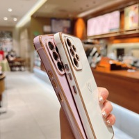 Coque de Téléphone Placage Cœur d'Amour Mignon pour Samsung Galaxy A12 A13 A52 A53 5G M12 F12 Anti-Choc