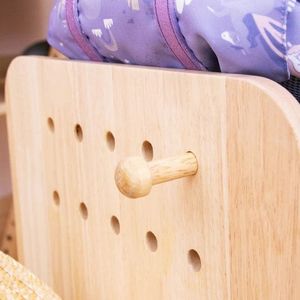 Mobile Kids Storage Cabinet with Anti-Tip Storage Drawer, Rolling Wooden Trolley with Display Rack - Product Image 6