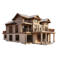 Villa de luxe préfabriquée en acier léger pour la construction de villas de loisirs en plein air et de communautés de villas de vacances