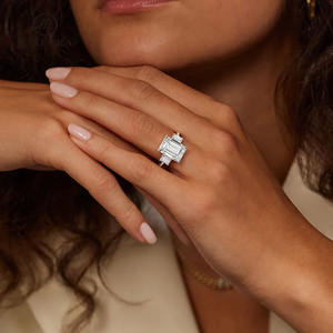 Luxeora IGI ได้รับการรับรอง9K 10K 18K แข็งทองมรกตเพชรสังเคราะห์งานหมั้น CVD ห้องปฏิบัติการเครื่องประดับแหวนแต่งงาน - Product Image 6