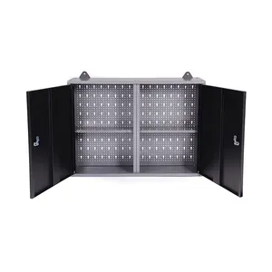 Профессиональная подвесная металлическая коробка для хранения инструментов SS, гаражный настенный шкаф для инструментов