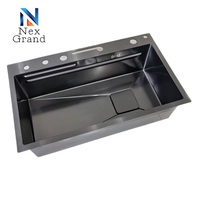 de cuisine en acier inoxydable 304 de qualité supérieure, lavabo rectangulaire à une cuvette avec surface nano monotrou