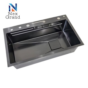 de cuisine en acier inoxydable 304 de qualité supérieure, lavabo rectangulaire à une cuvette avec surface nano monotrou - Product Image 5