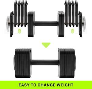 Combinaison détachable rapide Insert en acier réglable Poids Barbell <span class=keywords><strong>Kettlebell</strong></span> Haltères 2kg 5lb <span class=keywords><strong>ou</strong></span> 4kg 9lb Incrément - Product Image 3