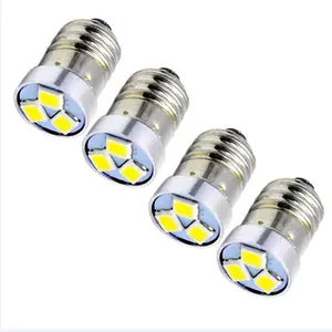 E10 Bombilla En Miniatura 3030 3smd White Led 3v 6v 12v E10 Led Bulb Replacement For Headlamps Flashlights Torch Light KD037