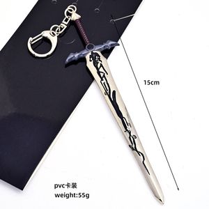 5 modèles de porte-clés en alliage en forme d'épée, style japonais, anime, <span class=keywords><strong>armes</strong></span> de défense personnelle, nouveaux modèles, accessoires de mode, artisanat métallique - Product Image 4