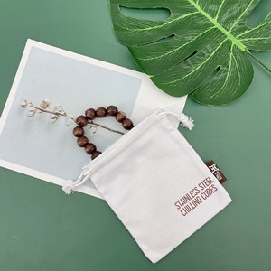 Sacchetto in Cotone Ecologico con Coulisse per Cubetti di Ghiaccio Riutilizzabili per Whisky, Sacchetto Portaoggetti in Tela Stampata per Accessori da Bar - Product Image 4