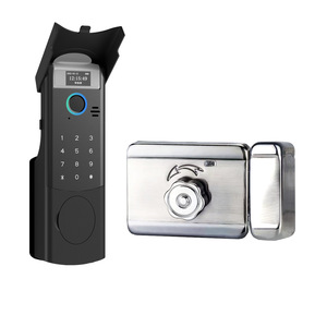 <b>Smart</b> Fingerprint Door <b>Lock</b> With App Control Bluetooth Dual Fingerprint 35-55cm Door Thickness For Rental House Main Door - Product Image 1