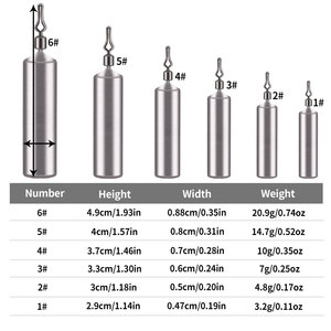 Hengjia métal longue ligne poids de pêche forme de cylindre poids de tir en vrac plombs de <span class=keywords><strong>plomb</strong></span> pour la pêche en rivière chine - Product Image 2