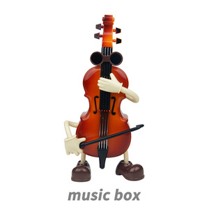 Caja Musical de Plástico con Mecanismo de Relojería, Diseño de Violonchelo, Regalo/Presente Festivo, por Romantic Music Box, Venta al Por Mayor - Product Image 1