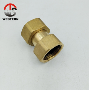 Conexión Roscada de Latón para Tubería MS Blank CW617N, Hembra, 3/4 x 3/4 <span class=keywords><strong>Pulgadas</strong></span>, <span class=keywords><strong>DN</strong></span> 15, Tuerca de Unión con Sellado Plano - Product Image 3