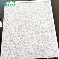 Plaques de plafond en vinyle laminé PVC 60x60 pour hôtels, insonorisées, modernes, imperméables et isolantes thermiquement, fournisseur Woer