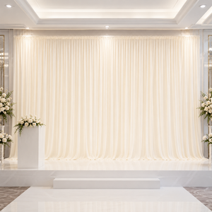 Bulk Custom Chiffon Event <b>Backdrop</b> Curtain for Commercial Stage Photo Booth and Venue Decoration - Product Image 1