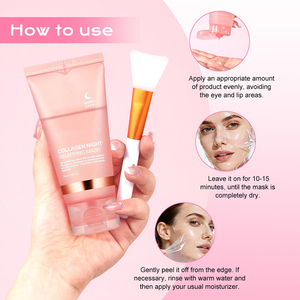 Meilleures Ventes 75ml Masque Facial Peel-Off Soin Nuit au Collagène Restaurateur d'Élasticité - Product Image 4