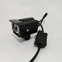 Phare antibrouillard à LED bicolore pour moto Feu de conduite à LED bicolore pour moto avec œil de diable rouge/bleu
