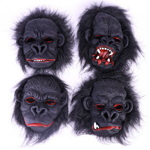 Máscara de Vinilo Reforzado con Goma de Gorila Rey Kong de Terror para el Día de Todos los Santos, para Fiestas, Mascaradas y Decoraciones Festivas - Product Image 1