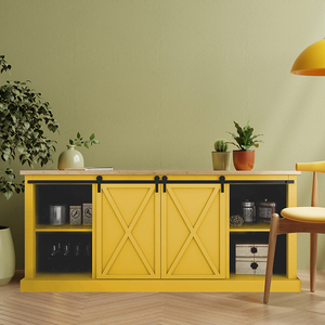 <strong>Mini</strong> Sliding Barn Door Hardware Kit For Double Opening Cabinet <strong>Tv</strong> <strong>Stand</strong> - Product Image 4