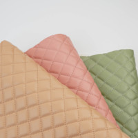 Coussin de canapé en tissu simili cuir imperméable, élastique, brodé, matelassé, avec fond en PU, motif quadrillé diagonal, ceinture décorative