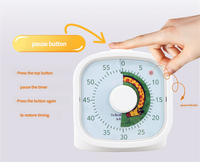 8-Zoll-Quadrat Übergröße Mechanische Küche Timer Uhr Musik Ring Alarm Langlebig für Kinder Erwachsene Magnetische Rückseite zum Kochen