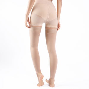 医療用シリコーンドットバンド循環ナイロン太もも高フットレス圧縮ストッキング20-30 mmHg - Product Image 6