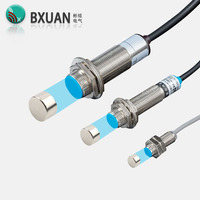 Sensor Proximitas Magnetik Mini Deteksi Jarak Jauh untuk Pintu Jendela, BXUAN DR2-GM5-N1 NPN NO 2mm, Deteksi 12-24VDC, Kuningan Berlapis Nikel
