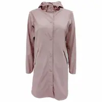JSMANA-chaqueta impermeable de PU con logotipo personalizado para mujer, prendas de vestir exteriores a prueba de viento para chicas, impermeable de viaje largo