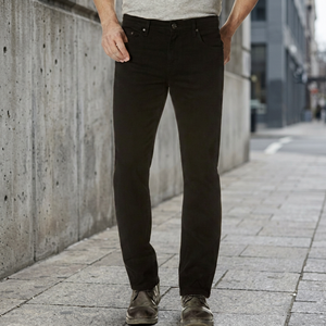 Jeans de Mezclilla para Hombre, Corte Recto, Ajustados, de Algodón Tejido, Cintura Media, Lavado Regular, Estilo Vintage, para Invierno - Product Image 3