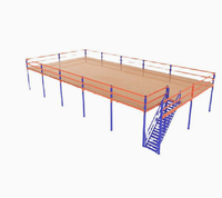 Plateforme de Mezzanine pour l'Optimisation de l'Espace Vertical, Mezzanine Industrielle Personnalisée pour Entrepôt, Étagère en Acier Laminé à Froid Haute Densité