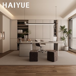 Librería Moderna Pequeña HAIYUE al por Mayor, Hecha a Mano en Madera Maciza con Puertas de Madera para Estudio Clásico y Rincón de Lectura - Product Image 2