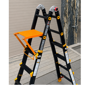 Échelle télescopique multifonctionnelle de 300 kg avec système de verrouillage à goupille, portable, type A et échelle droite - Product Image 1