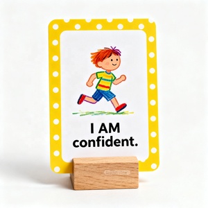 맞춤형 로고 고품질 영감을 주는 명언 불안 완화 카드 어린이를 위한 정신 건강 확언 카드 - Product Image 2